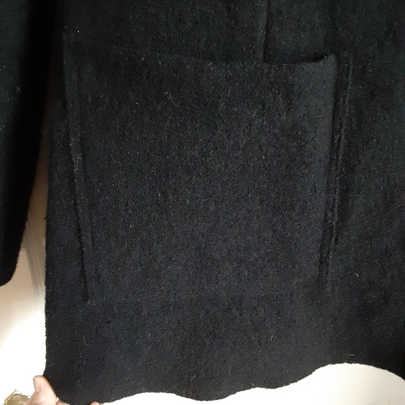 Herman Geist black 100% wool peacoat size small - Picture 4 of 7